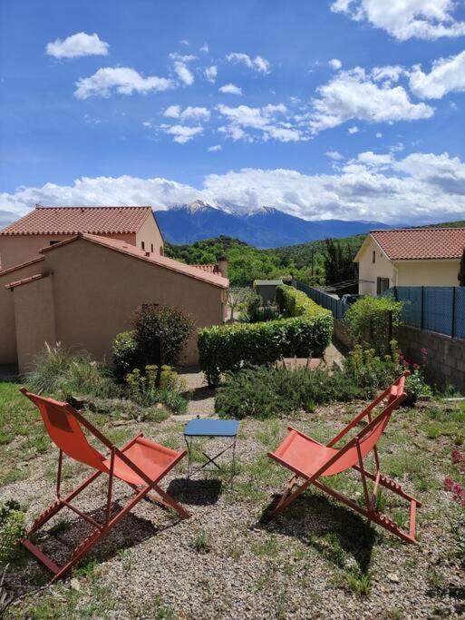 Charmant T2 Moderne Au Calme Avec Jardin Vue Sur Canigou Moltig les Bains Exterior foto